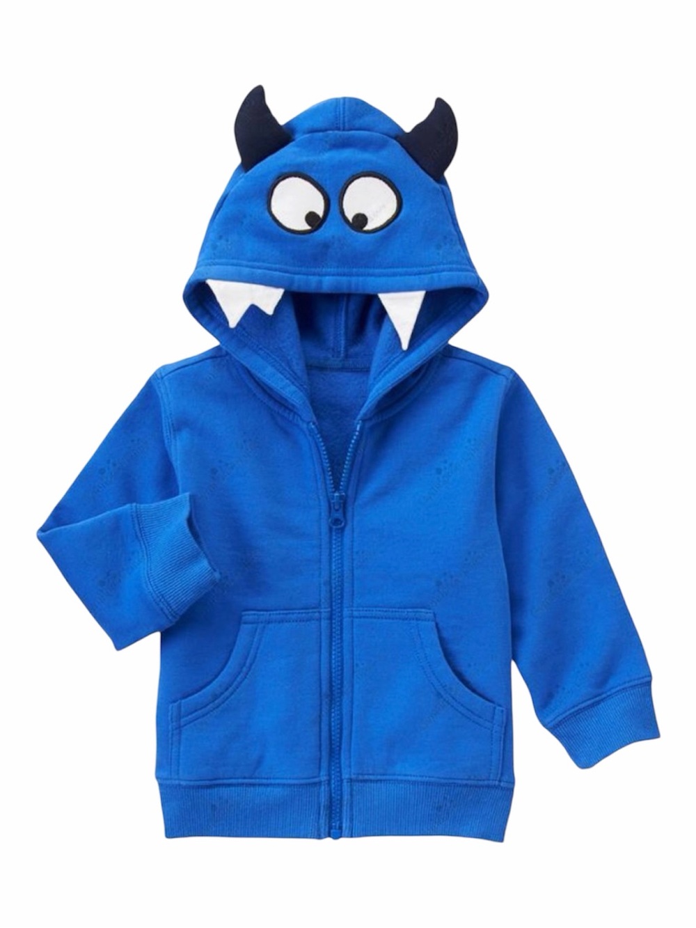 Gymboree Blue Monster Hooded Zip Jacket in 4T